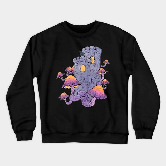 Mushroom Castle Crewneck Sweatshirt by Serpent's Sun